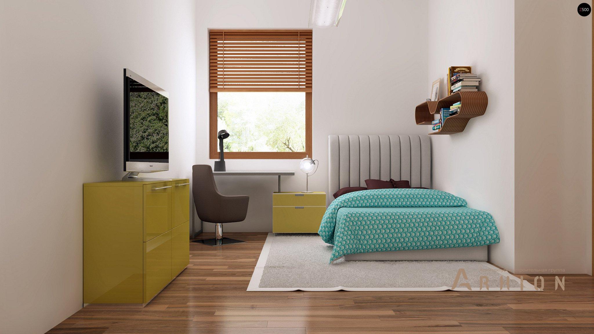 12. Проект одноэтажного дома в современном стиле с четырехскатной, Z64 a, площадью - 170 кв c мансардой